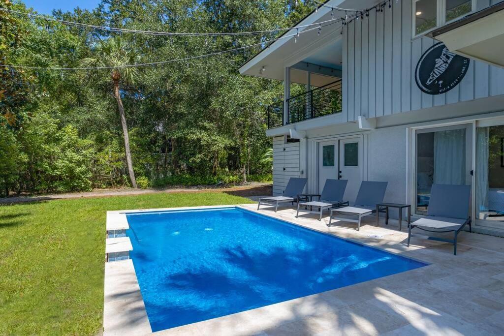 Luxury Beach House - 2Min Walk To Beach - Private Pool - Group & Dog Friendly Hilton Head Island Eksteriør billede