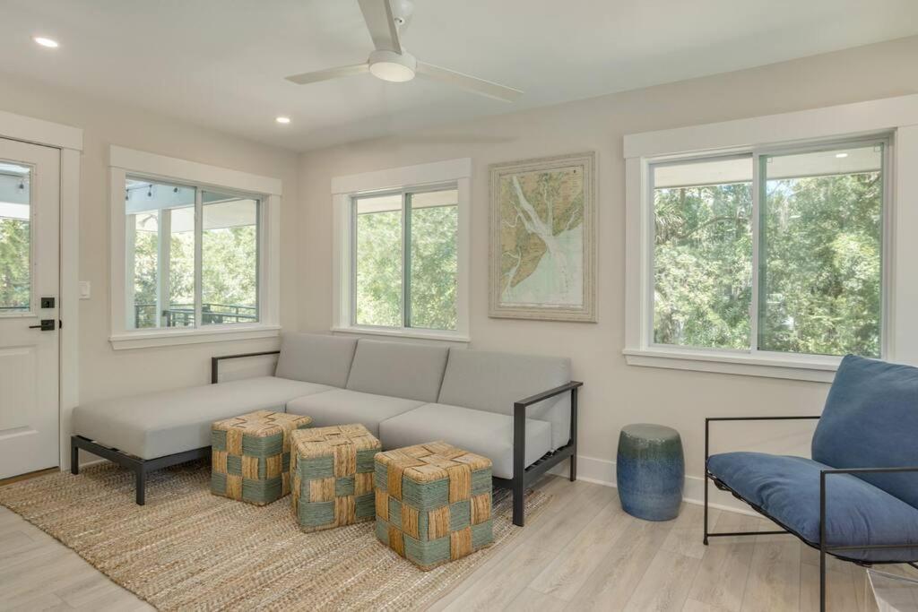 Luxury Beach House - 2Min Walk To Beach - Private Pool - Group & Dog Friendly Hilton Head Island Eksteriør billede